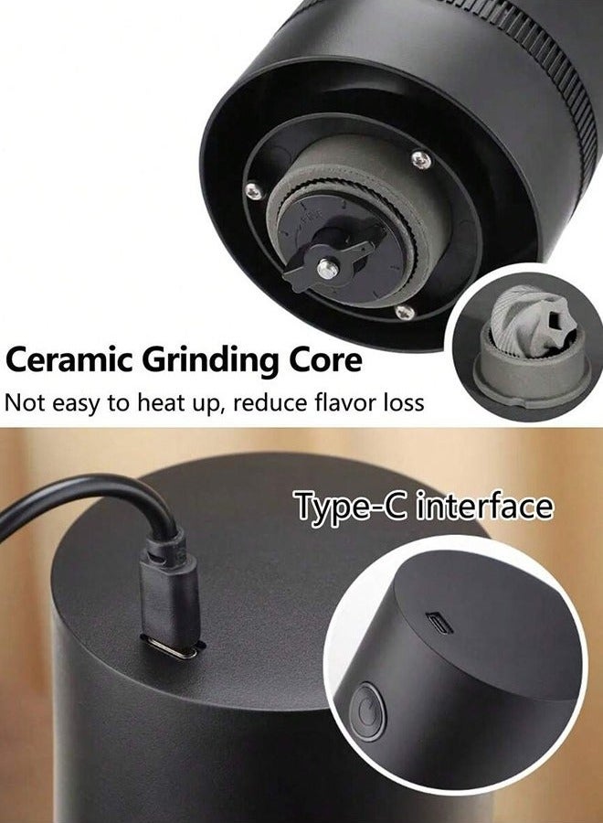 بريمو بلس مطحنة قهوة كهربائية محمولة قابلة للشحن أسود USB C - Image 3