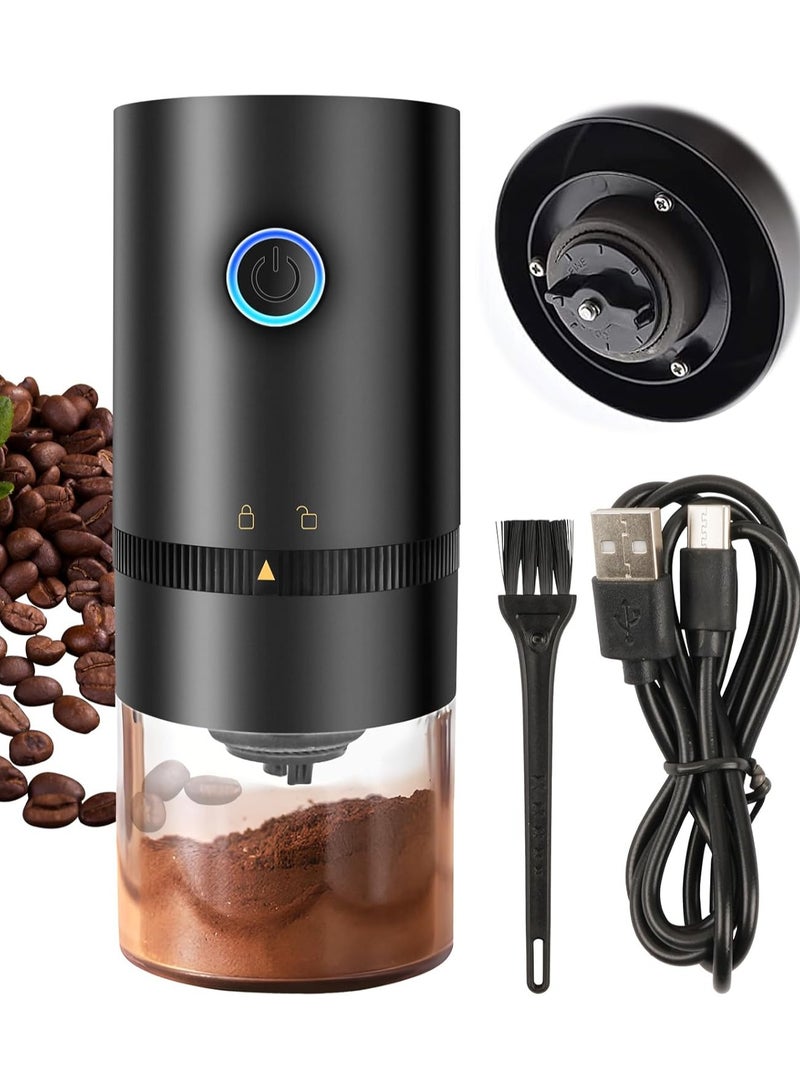 بريمو بلس مطحنة قهوة كهربائية محمولة قابلة للشحن أسود USB C - Image 1