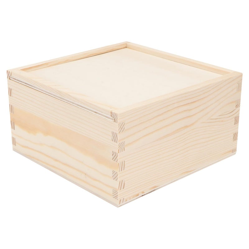 Wooden Candy Box 15x15x8cm Portable Wedding Favor Storage Container - Image 2