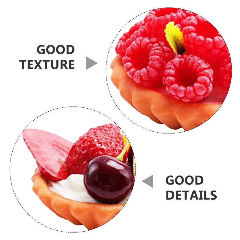6pcs Fake Cake Models Bakery Shop Display Cake Models Compact Photography Props - Image 2