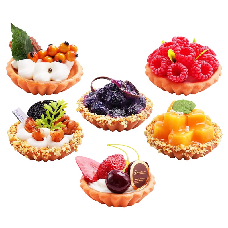 6pcs Fake Cake Models Bakery Shop Display Cake Models Compact Photography Props - Image 5