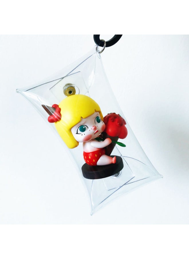 Transparent Key Coin Purse Bubble Matt Blind Box Storage Bag PVC Sun Baby Slip Baby Small Hanging Bag Can Be Set LOG-Color:Transparent-Size:8*13cm  - Image 1