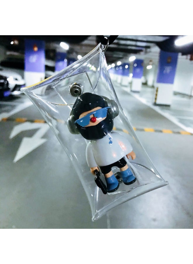 Transparent Key Coin Purse Bubble Matt Blind Box Storage Bag PVC Sun Baby Slip Baby Small Hanging Bag Can Be Set LOG-Color:Transparent-Size:8*13cm  - Image 2