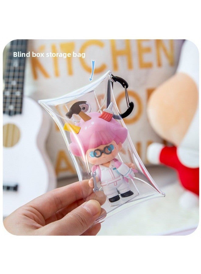 Transparent Key Coin Purse Bubble Matt Blind Box Storage Bag PVC Sun Baby Slip Baby Small Hanging Bag Can Be Set LOG-Color:Transparent-Size:8*13cm  - Image 3