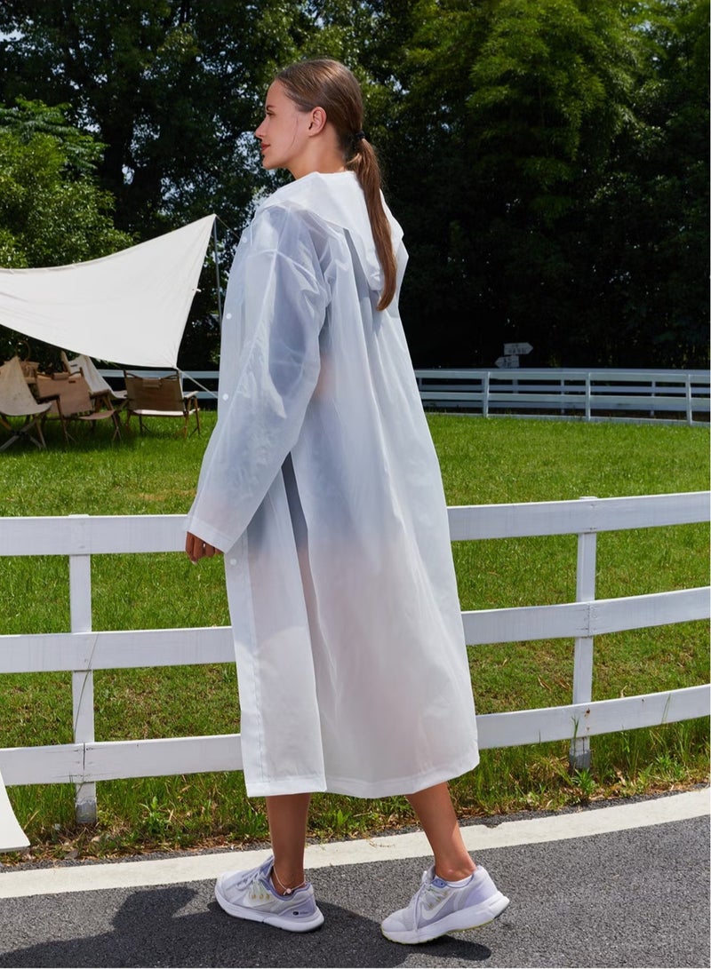 Loquat 2 PCS Unisex Sport Outdoor Travel Waterproof Hooded EVA Drawstring Regular Size Raincoat - Image 3