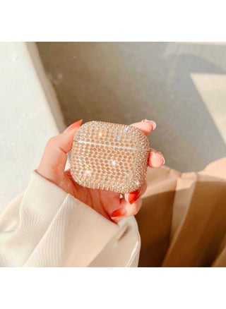 For Airpods Pro Headset Cover For Apple Rhinestone 1/2 Generation Bluetooth Headset With Sparkling Diamond Storage Shell 3 Generations-Color:Golden Rhinestone Earphone Set-Applicable Model:3 Generation AirPods - pzsku/Z610E7325606EA06AA8C6Z/45/1747406534/52c84ae9-04e7-49da-8a6a-9344986df27e