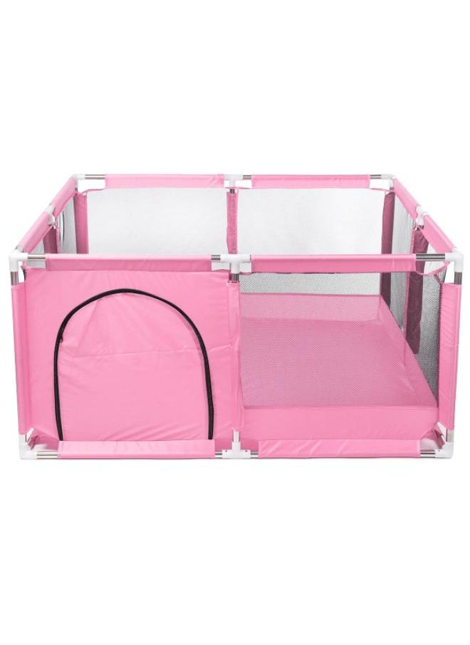 Generic Baby Playpen  for Babies and Toddlers Baby Fence Baby Play Yards for Indoor & Outdoor 127*127*66 (pink) with 100 ball CODE / 158  - Image 1