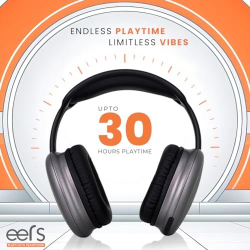 Lapcare Newly Launched EERS Bluetooth Wireless On-Ear Foldable Headphones, 30H Playtime, ENC, Premium Stereo Sound, 40 mm Dynamic Drivers with Deep Bass,Dual Connectivity- (Metallic Grey) - Image 2