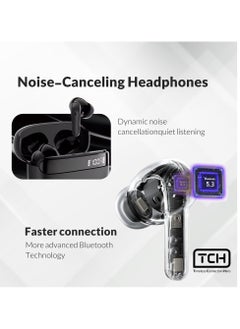 TCH Wireless Earbuds Noise Cancellation  ENC" Bluetooth 5.3, "Stereo" Sound earbud, IPX4 Water Resistance, Voice Assistant, 13mm Earphones, "AI-Enhanced Calls, 2 Mics, 8-Hour Battery  - Image 4
