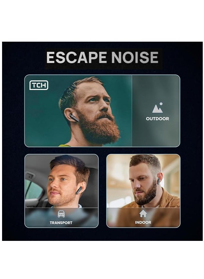 TCH - Wireless Earbuds Noise Cancellation  ENC" Bluetooth 5.3, "Stereo" Sound earbud, IPX4 Water Resistance, Voice Assistant, 13mm Earphones, "AI-Enhanced Calls, 2 Mics, 8-Hour Battery - Image 1