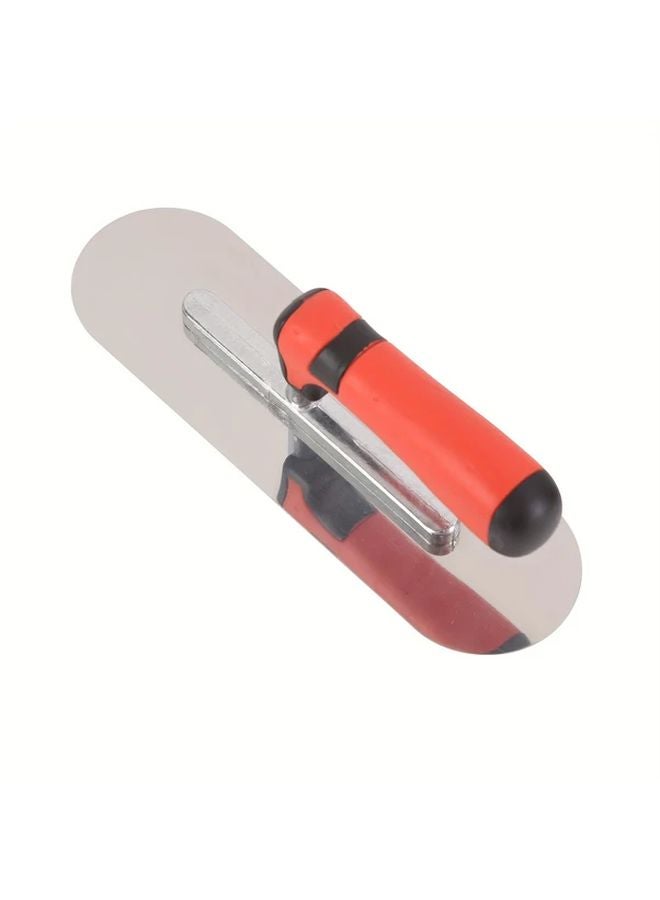 Red Stainless Steel Trowel 11x4 Inch Ergonomic Handle for Concrete Plaster Drywall - Image 3