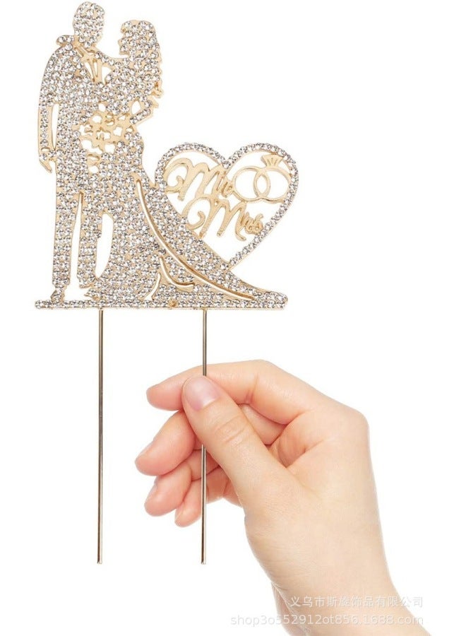 Spin Mr And Mrs Wedding Cake Insert Card Bride And New Love Wedding Wedding Cake Decoration Accessories - Image 1