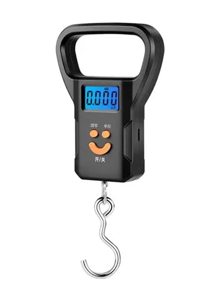 Generic Mini Hanging Scale Household Electronic Scale Cartoon smiley Face , Portable Luggage Scale , 30kg Weight Capacity, with Digital LCD Display and 3 Button for Simple Control, Lightweight Design for Measuring Baggage Weight Before Travel Suitable for Air Travel and Flights  - Image 1