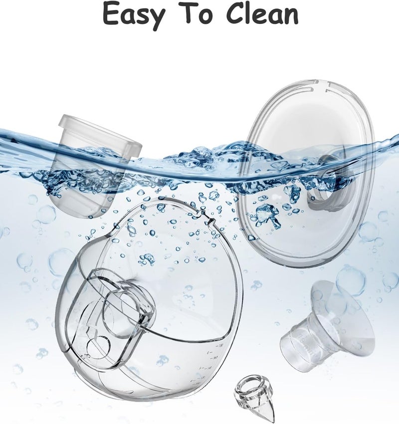 Gowing قطع غيار مضخة الثدي القابلة للارتداء كوب جمع الحليب متوافق مع مضخة Lansinoh Discreet Duo Nuliie S32 تشمل صمام بطة 24 مم فلانج غشاء سيليكون رابط 19 مم إدخالات فلانج - Image 4
