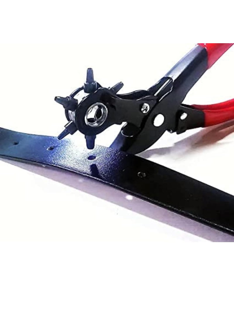 POPSHY POPSHY Revolving Punch Hole Pillar for Leather Manual Belt Puncher Craft Maker Machine for Belts Watch Bands Bags Dog Collars Leather Hole Punching Tool  - Image 4