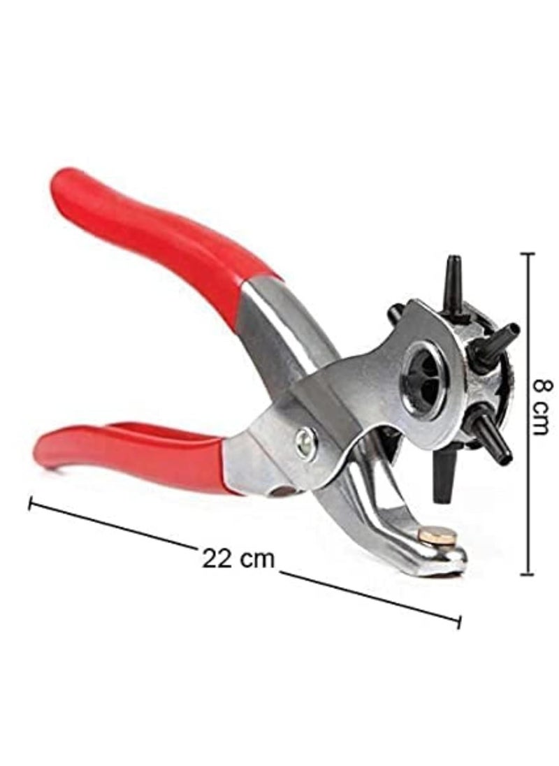 POPSHY POPSHY Revolving Punch Hole Pillar for Leather Manual Belt Puncher Craft Maker Machine for Belts Watch Bands Bags Dog Collars Leather Hole Punching Tool  - Image 2