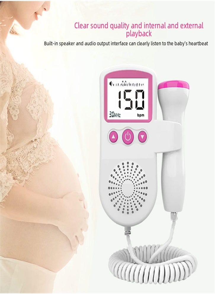 Generic Doppler Fetal Rate Monitor Baby Fetal Sound Heart Detector Lcd Display（pink ）  - Image 2