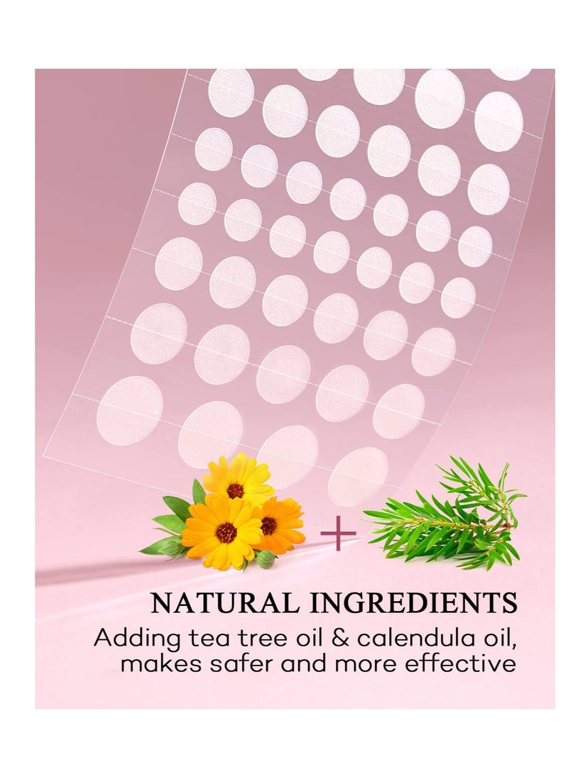 TKTK Pimple Patches Acne Patches for Face, 4 Sizes 176 Patches Hydrocolloid Acne Cover Patch, Clear Easy To Peel Acne Absorbing Zit Patch with Tea Tree & Calendula Oil  - Image 3