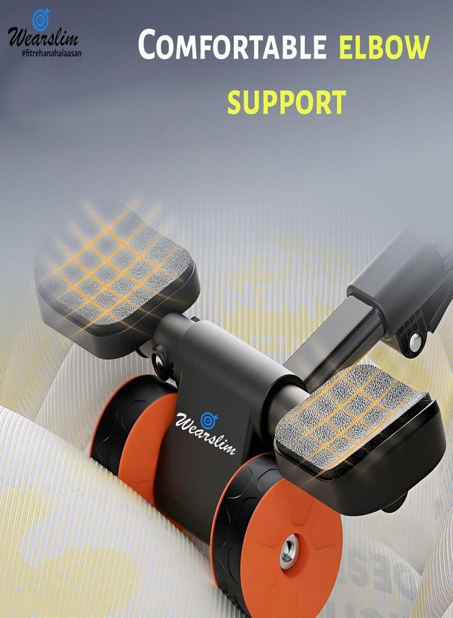 Wearslim Abs Roller For Men & Women| Advanced Ab Roller With Automatic Rebound| Abs Roller Wheel With Strong Elbow, Abdominal Strength Training Home Gym, Plank And Full Body Strength- Multicolor - Image 5