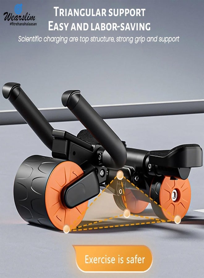 Wearslim Abs Roller For Men & Women| Advanced Ab Roller With Automatic Rebound| Abs Roller Wheel With Strong Elbow, Abdominal Strength Training Home Gym, Plank And Full Body Strength- Multicolor - Image 3