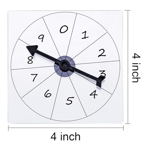 Wovnet 30 Pack Transparent Spinners for Classroom Clear Spinners Dry Erase Math Game with Rotating Arrow - Image 5