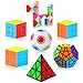 Vdealen Speed Cube Set 7 Pack Puzzle Cube Bundle Fidget Ball 2x2 3x3 4x4 Pyramid Dodecahedron Rainbow Snake Magic Cube Smooth Cube Game Toys Gift for Kids Adults - Image 2