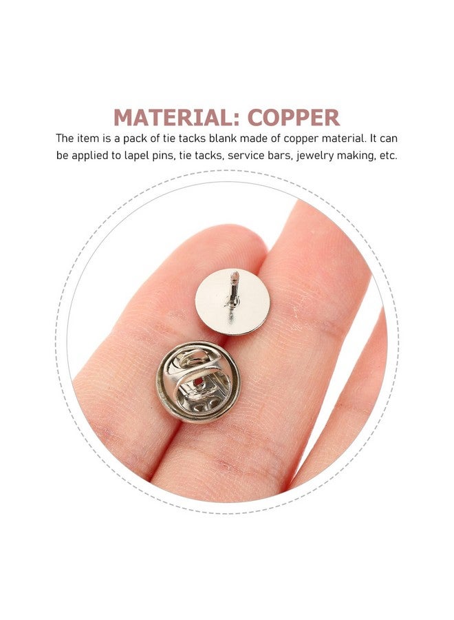 ألتنايس ULTNICE Tie Tack Butterfly Pin Replacement Clutch Back with blank Pins for Craft Making 50 Sets - Image 3