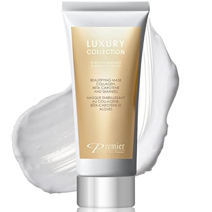 Premier Dead Sea Classic Beautifying Mask Collagen, Beta Carotene And Seaweed Reduces Blackheads, Pores, Acne, Oily Skin - Visibly Healthier Face & Body Complexion - All Natural Anti-Aging 4.4 Fl Oz - Image 1