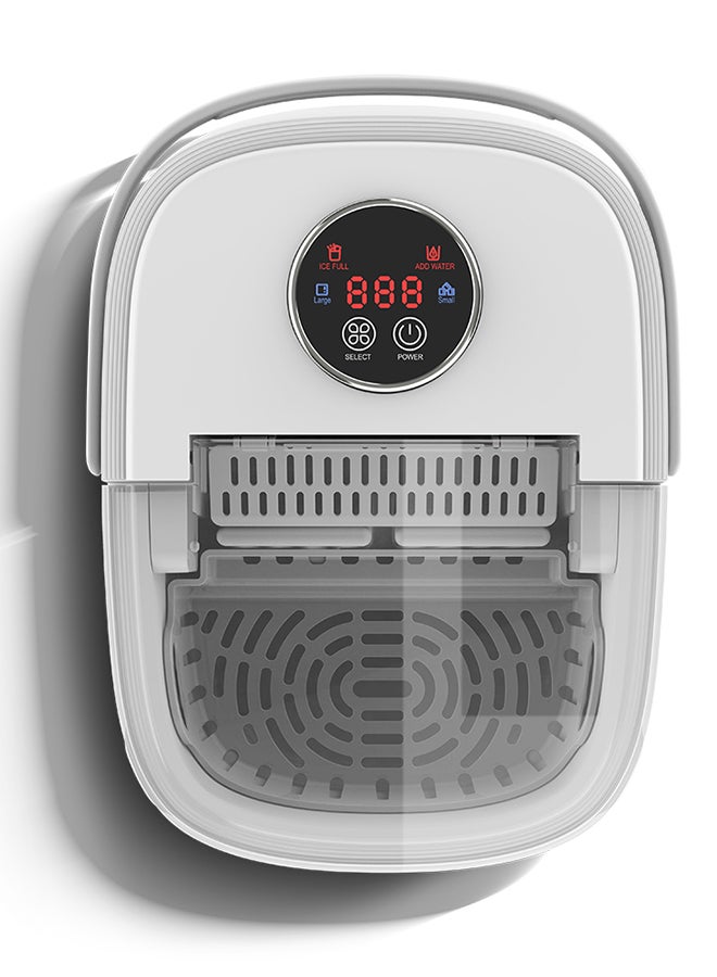 Saachi Electric Ice Maker, 2.2 Liters Water Tank Capacity, Dispenses 9pcs Bullet-shaped Ice every 6 minutes, 15 Kgs Ice in 24 Hours, Removable Ice Basket 2.2 L 130 W NL-IM-453-WH White - Image 2
