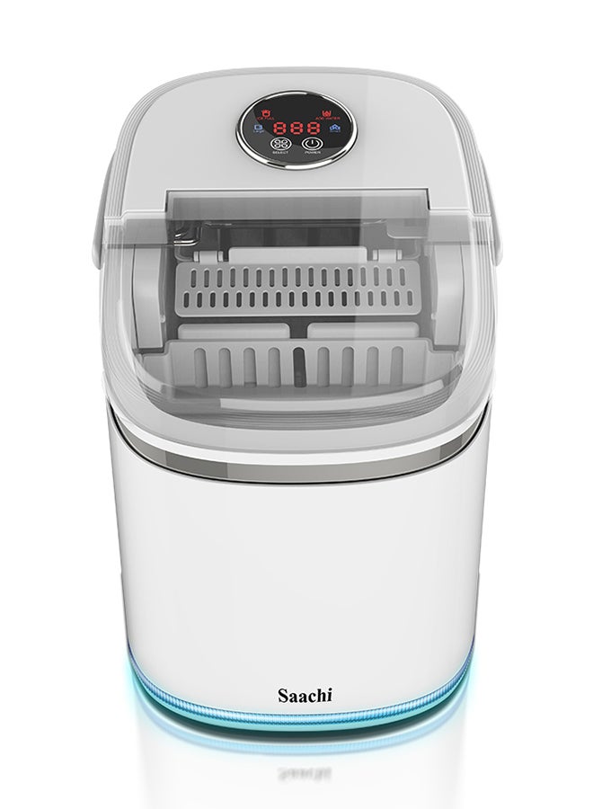Saachi Electric Ice Maker, 2.2 Liters Water Tank Capacity, Dispenses 9pcs Bullet-shaped Ice every 6 minutes, 15 Kgs Ice in 24 Hours, Removable Ice Basket 2.2 L 130 W NL-IM-453-WH White - Image 3