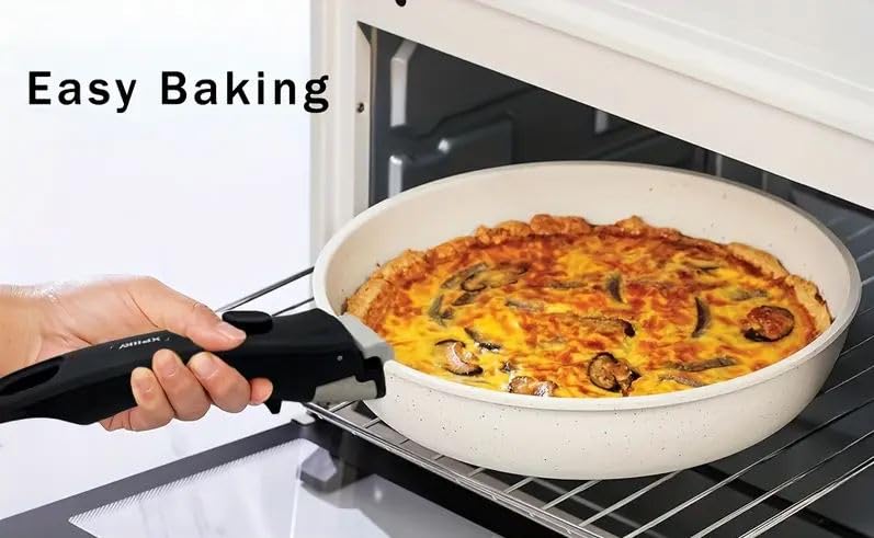 Azelf مقبض معدني مقاوم للحرارة - أداة مطبخ خارجية قابلة للفصل مع قبضة آمنة للأغطية والمقالي والشواء - تصميم متين لمنع الحروق - Image 4