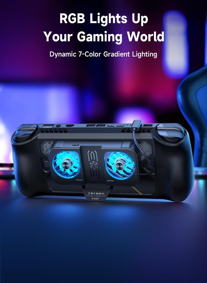 جيسوس JSAUX PC0111 ModCase متوافق مع ASUS ROG Ally X، حافظة ROG Ally X معيارية مع مروحة تبريد، حافظة واقية متضمنة، غطاء وجه، مروحة تبريد، دعامة معدنية وحزام - مجموعة تبريد - Image 4