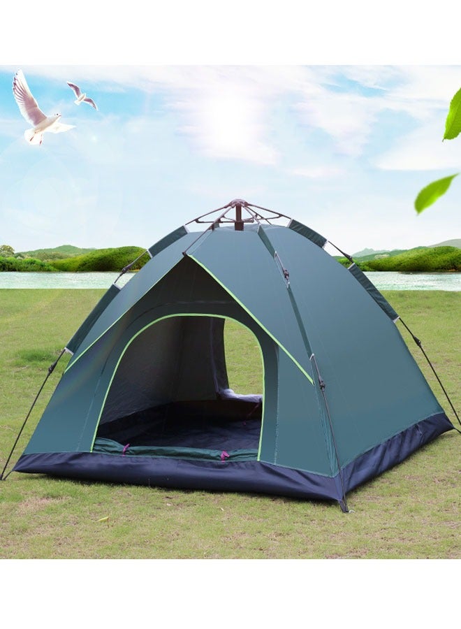 Cyber 4 Person Automatic Pop-Up Instant Camping Tent (200×200×135 cm) | Easy Setup Lightweight Travel Tent with UV Protection | Compact Outdoor Tent for Hiking & Camping - Image 2