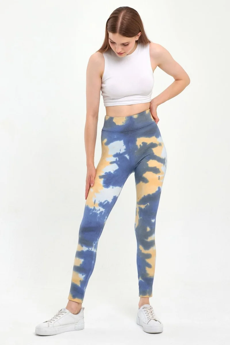 الكسندر جاردي Tie Dye Patterned High Waist Leggings (B20-1662 06)