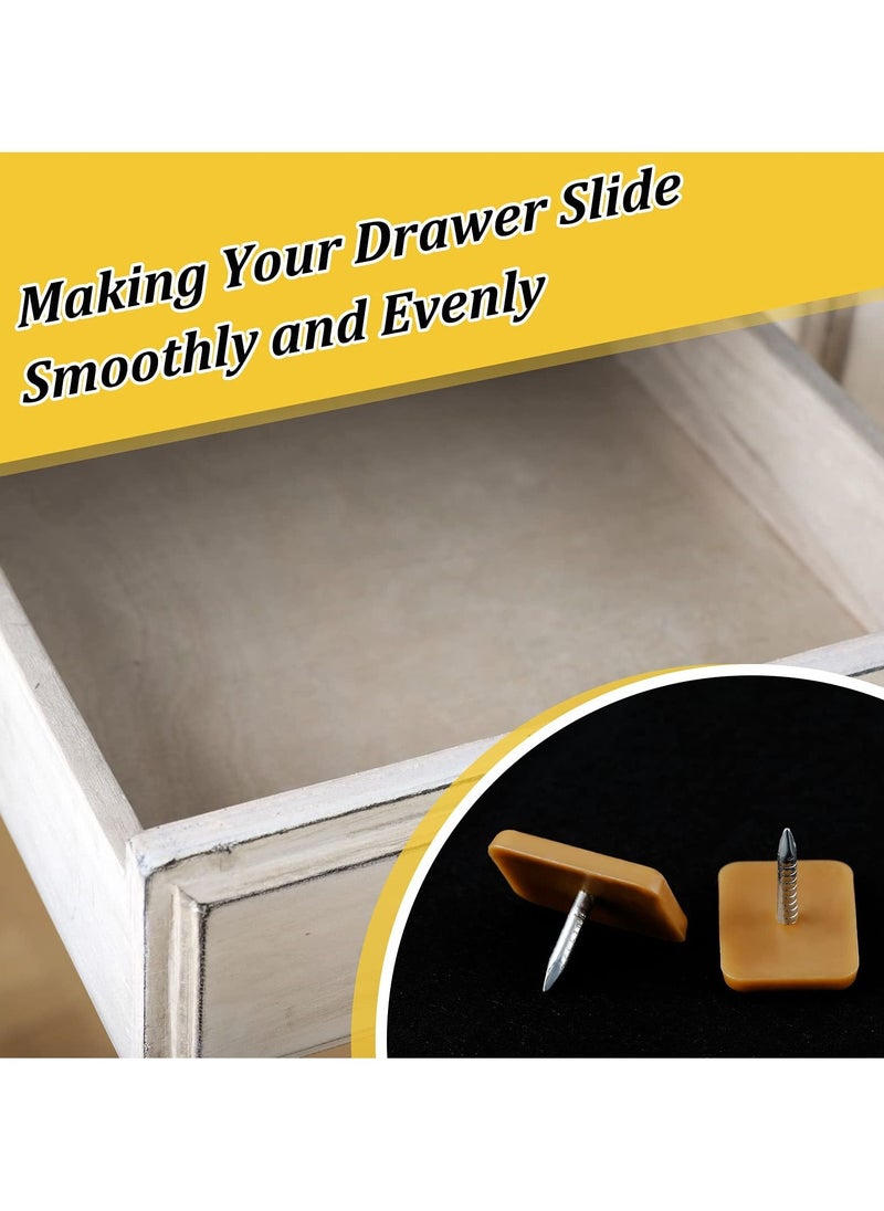 KASTWAVE Tack-in Drawer Glides Drawer Tack Glide, Brown Furniture Slider for Repairing Dressers, Making All the Drawers Slide Smoothly and Evenly 60 Pcs  - Image 3