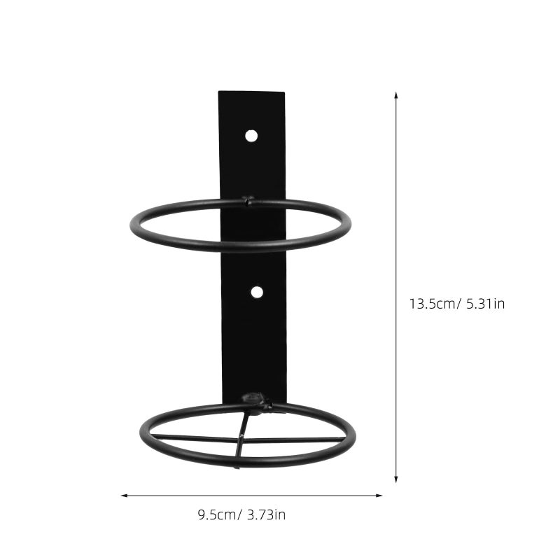 Wall Mounted Single Bottle Wine Rack Set Of 6 Black Metal Display Storage For Home Bar Kitchen - Image 3