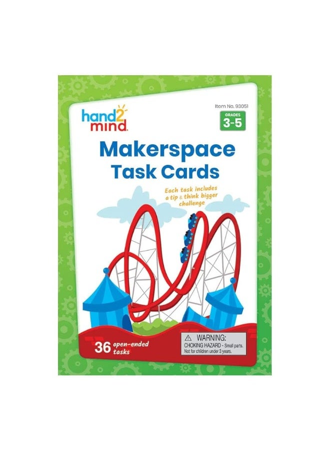 hand2mind hand2mind Makerspace Task Cards STEM Learning Cards for Kids Grade 35 36 STEM Activities Kids Building Projects Learning Cards Educational Toys Fun Ideas on What to Build Classroom Supplies - Image 4