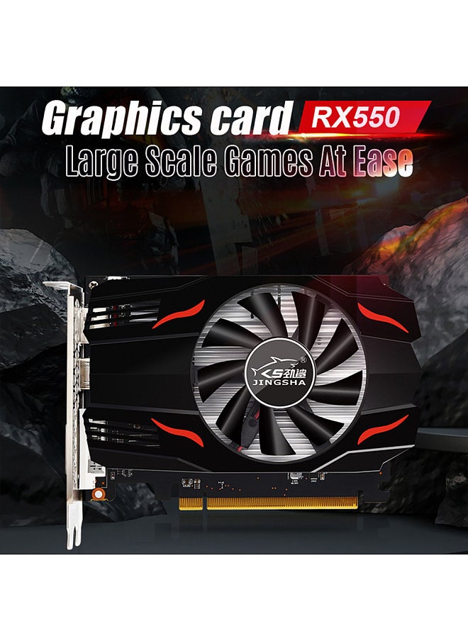 Generic - RX550 Graphics Card, 4GB/GDDR5/128 bit Memory, 1365 MHz Core Frequency, DP+HD Ports, for Office Game - Image 1