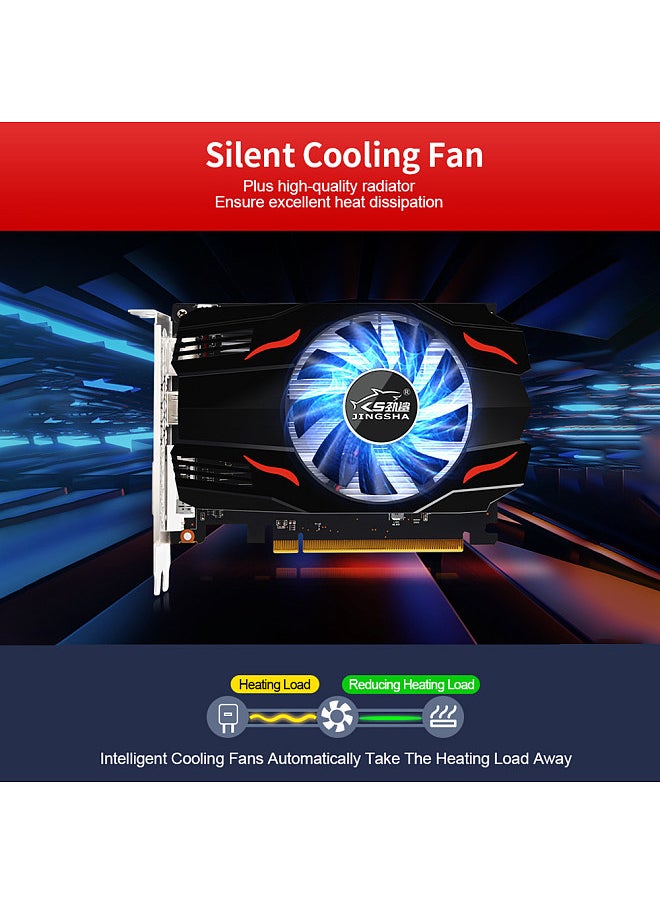 Generic - RX550 Graphics Card, 4GB/GDDR5/128 bit Memory, 1365 MHz Core Frequency, DP+HD Ports, for Office Game - Image 1