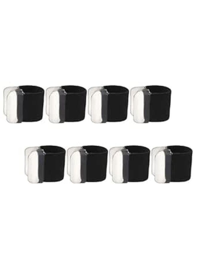 Bunion Splints 4 Pairs Large Black Toe Separators For Overlapping Toes Valgus Support - Image 1