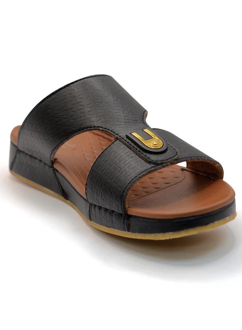 AL BAAZ Al Baaz Black Arabic Sandals for Men - Traditional Leather Men Sandals