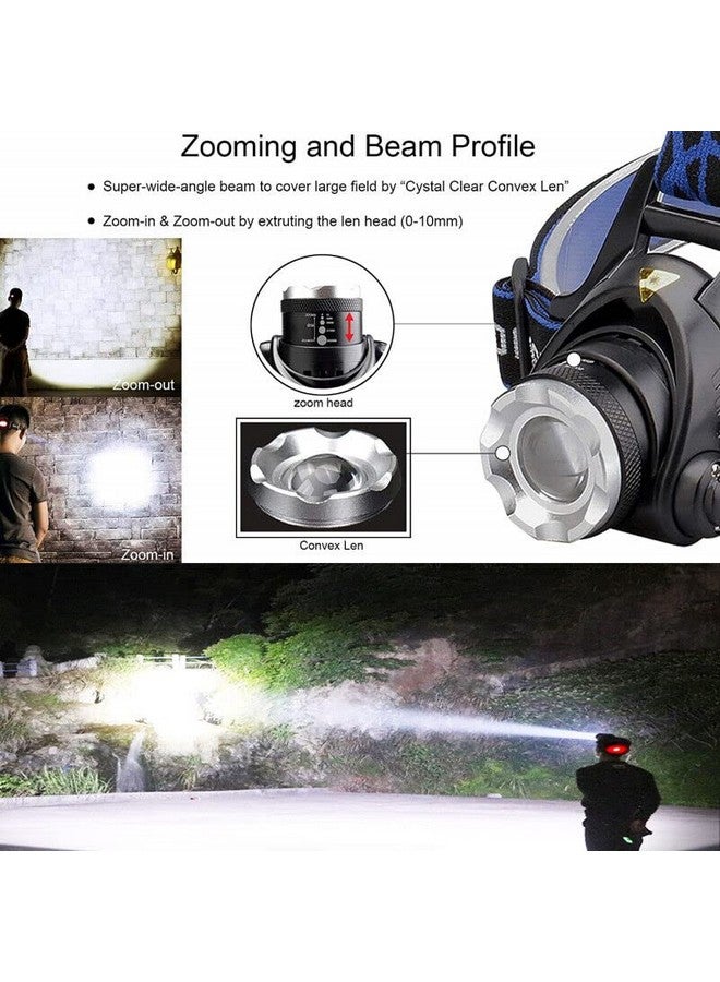 Care4 كشاف رأس سوبر برايت 4 | مصباح رأس قابل لإعادة الشحن | مصباح يدوي LED مقاوم للماء ومقاوم للسقوط لمصباح رأس موجه للتخييم والصيد والجري وركوب الدراجات (متعدد الألوان) - Image 4