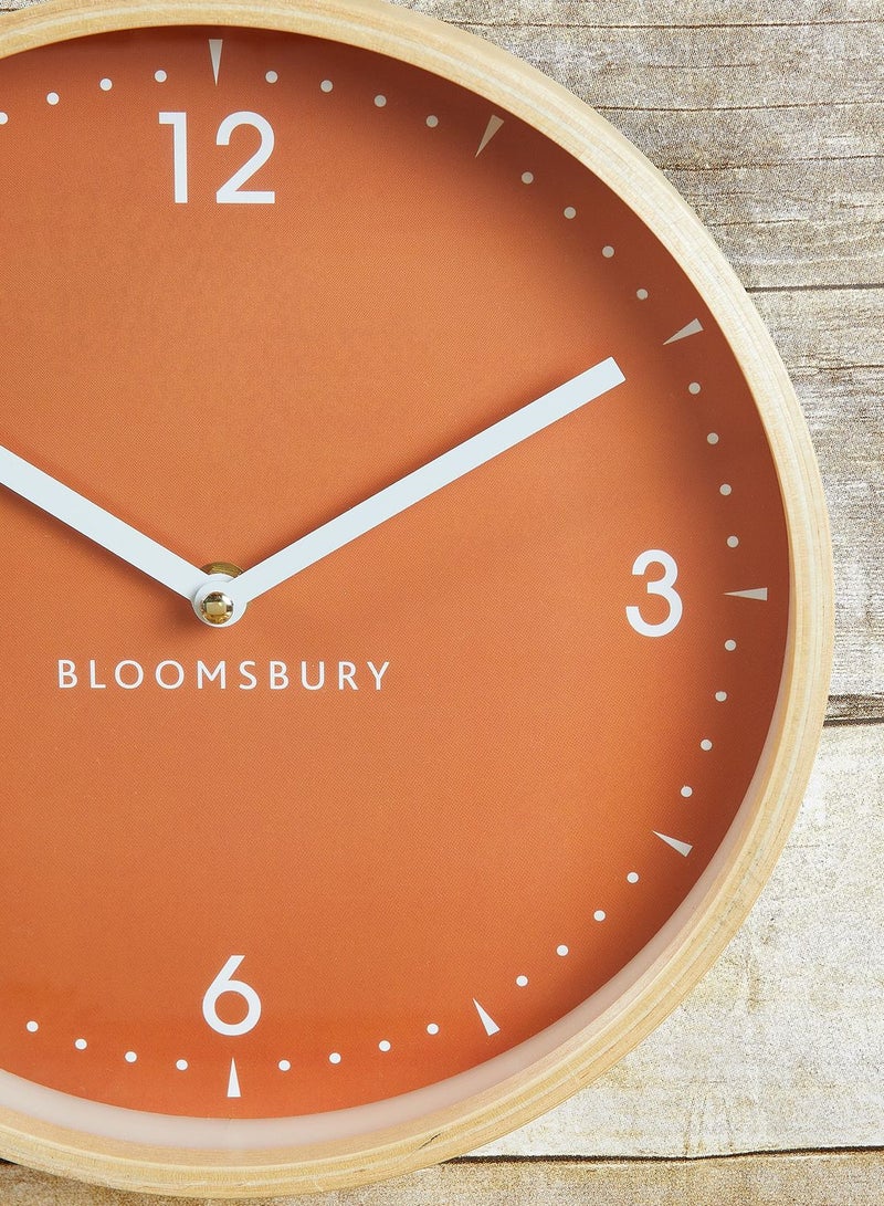 Vitus Orange Wood Wall Clock