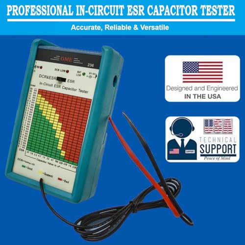 GME Professional in-Circuit ESR Capacitor Tester, Capacitance ESR Meter, Designed and Engineered in The USA - Image 2