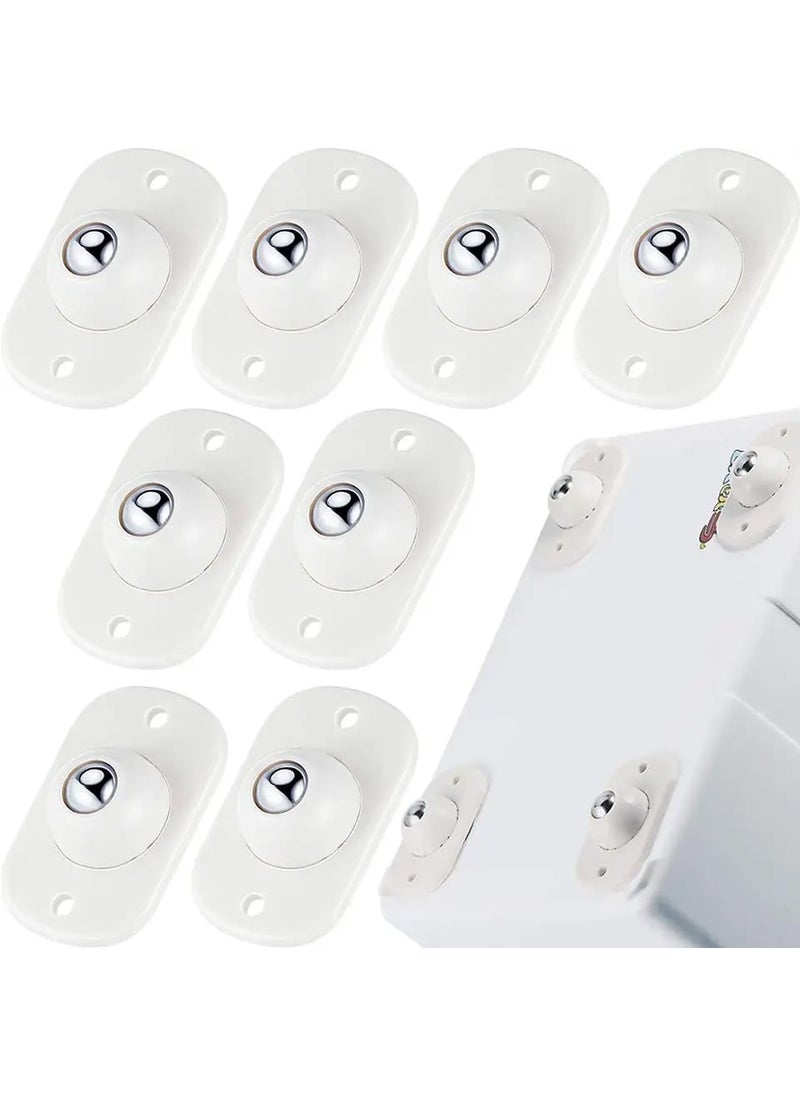 Onpalm Enterprise Onpalm Enterprise 8Pcs Self Adhesive Mini Swivel Casters WheelsUniversal Wheels at The Bottom of The Storage Box Swivel Caster Wheels 360 Degree Rotation Pulley for Furniture Various Storage Boxes  - Image 1