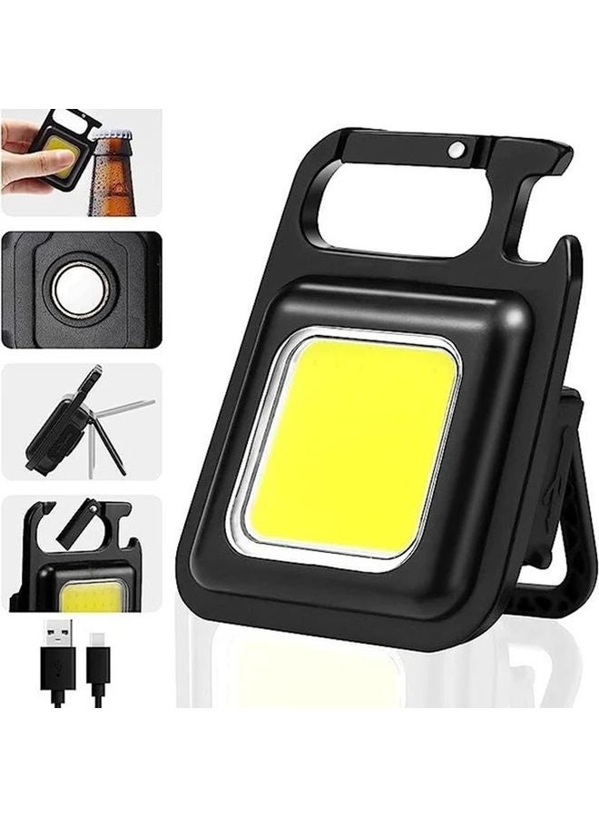 2pcs Black Mini Keychain Work Lights Multi Functional Portable LED - Image 2