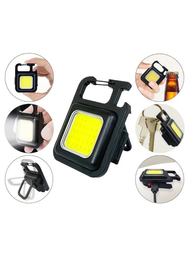 2pcs Black Mini Keychain Work Lights Multi Functional Portable LED - Image 5