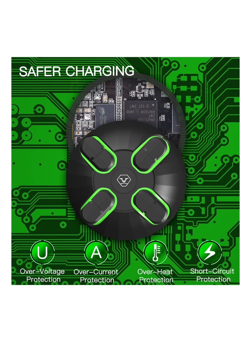 SYOSI 4 x 1300mAh Rechargeable Controller Battery Packs Compatible with Xbox Series X/Xbox Series S/Xbox One/Xbox One S/X/Elite Controller, 4 Slot Battery Station and Charging Station for Controllers - Image 5