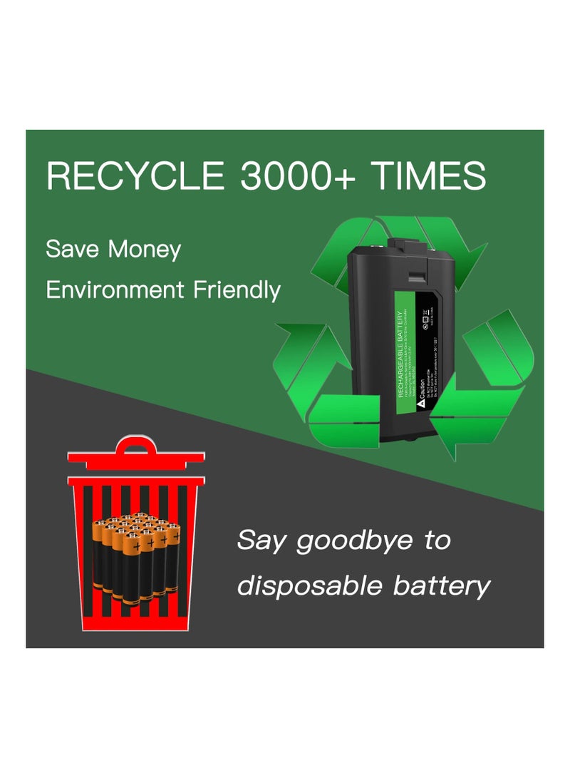 SYOSI 4 x 1300mAh Rechargeable Controller Battery Packs Compatible with Xbox Series X/Xbox Series S/Xbox One/Xbox One S/X/Elite Controller, 4 Slot Battery Station and Charging Station for Controllers - Image 3