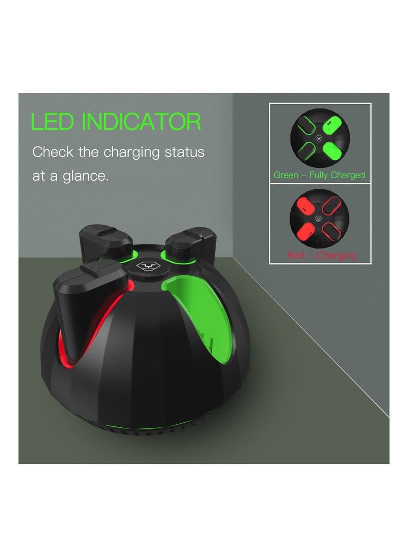 SYOSI 4 x 1300mAh Rechargeable Controller Battery Packs Compatible with Xbox Series X/Xbox Series S/Xbox One/Xbox One S/X/Elite Controller, 4 Slot Battery Station and Charging Station for Controllers - Image 4
